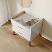 طقم غرفة نوم كينج 5 قطع منجدة من بيريل - 180x200 س...