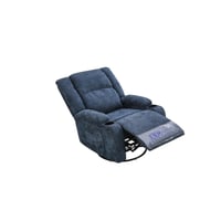 كرسي استرخاء دوار لورينزا قماش شانيل لون ازرق غامق...