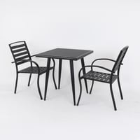 طقم جلسة خارجية ڤينتورا 3قطع طاولة و كرسيين صلب مع...