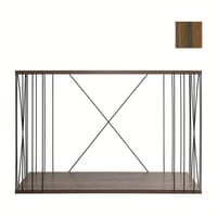 طاولة كونسول خشب وحديد انديانا - رخامي بني