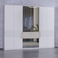 دولاب ملابس ألفا 6 أبواب بدرجين خشب و مرايا مقاس 2...