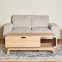 طقم طاولة قهوة أرفانيا وطاولتان جانبيّتان بدرج من...