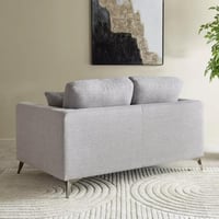 كنبة فيوريلا مقعدين قماش كتان لون رمادي بارجل معدن...