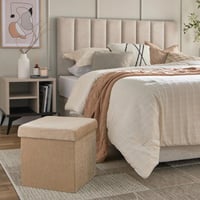 مقعد عثماني قابل للطي بمساحة تخزين من فالنسيا لون...