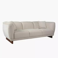 كنبة فالوري 3 مقاعد مع وسادتين قماش لون كريمي بارج...