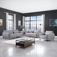 كنبة إلينزا 2 مقعد مع 2 وسادة مستطيلة قماش لون رما...