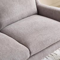 كنبة أردورا بمقعدين قماش لون رمادي بارجل معدن اسود