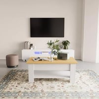 طاولة قهوة موفيلا بسطح قابل للرفع ومساحة تخزين ورف...