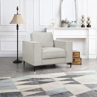 كنبة قماش بمساند ذراعين لون بيج من إريكا