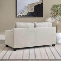 كنبة إيليت قماش مقاعدين لون كريمي بأرجل بلاستيك مت...