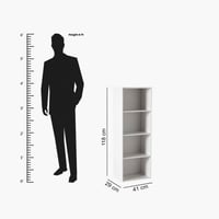 وحدة تخزين فانيلا جونيور رويق 4 رفوف لون ابيض مقاس...