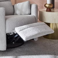 كرسي استرخاء قماش بذراعين كهربائي قابل للضبط بدوّا...