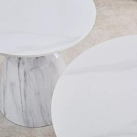 طقم طاولات قهوة كالڤينا بسطح حجر ملبّد 5 قطع و قاع...