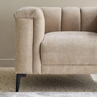 كنبة مفردة أفينزا بمساند ذراعين قماش لون بيج بارجل...