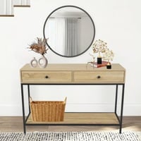 كونسول ألفريد خشب بقواعد معدن باللون الخشبي مقاس 1...