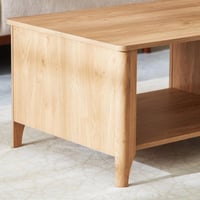 طاولة قهوة چاڤا خشب راتان لون خشبي مقاس 120x45x60...