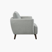 طقم كنب مورينا 3+2+1 مقاعد قماش لون رمادي فاتح بأر...