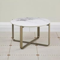 طاولة قهوة تاڤرونا من الحجر الملبد بقاعدة معدن