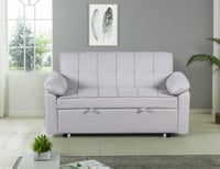 كنب سرير ثلاث مقاعد لون رمادي فاتح من باريس