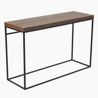 طاولة كونسول لورفيانا بسطح خشب لون بني و هيكل معدن...
