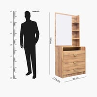 طاولة تزيين عصرية-3 أدراج مع مرآة من تيرنوڤيا