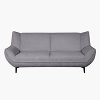 كنبة قماش ثلاث مقاعد لون رمادي من مونتي