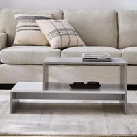 طاولة قهوة دونفييرا خشب هندسي رّف تخزين لون رمادي...