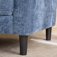 كنبة لوريتّا بمقعدين قماش لون ازرق بارجل بلاستيك م...