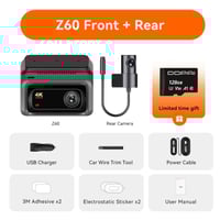 كاميرا قيادة ذكية DDPAI Z60 ثلاثية القنوات بدقة 4K...