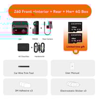 كاميرا قيادة ذكية DDPAI Z60 ثلاثية القنوات بدقة 4K...