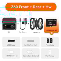 كاميرا قيادة ذكية DDPAI Z60 ثلاثية القنوات بدقة 4K...