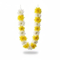 عقد ورد طبيعي كريز أصفر وأبيض – تنسيق أنيق للمناسب...