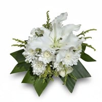 باقة ورد طبيعي للطاولات بتنسيق فاخر روز وكازابلانك...