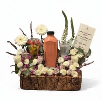 بوكس ورد طبيعي فاخر مع عصير وفواكه طازجة توصيل سري...