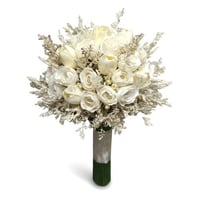 مسكة ورد صناعي فاخرة بتنسيق توليب وبيبي روز ولافند...