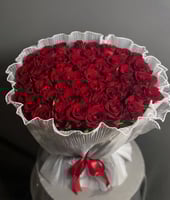 باقة ورد جوري أحمر 50 وردة