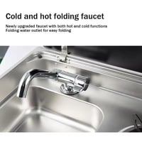 صنبور قابل للطي خطين حار/بارد