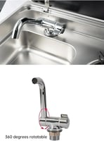 صنبور قابل للطي خطين حار/بارد