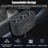 موزع شاحن ولاعه ثلاثي