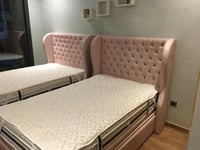 سرير مخمل ديكور ضمان 3 سنوات