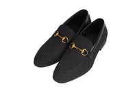 حذاء غوتشي Gucci Loafer أسود بنقشة GG مع تفصيلة مع...