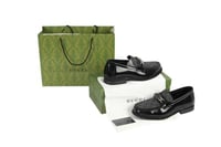 حذاء Gucci Loafer رجالي أسود بنقشة GG مع تفاصيل مع...