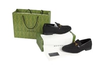 حذاء Gucci Loafer رجالي أسود بنقشة GG مع Horsebit...