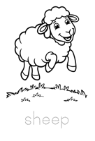 كتيب تلوين وتتبع أسماء حيوانات المزرعة – الجزء الث...