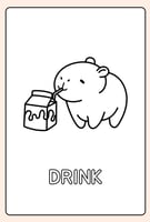 كتيب تلوين أفعال الحركة للأطفال – PDF جاهز للطباعة