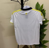 تيشرت نادي النصر الأبيض – كتابة صفراء وخامة مريحة