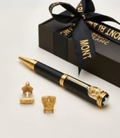 طقم رجالي فاخر – قلم وكبك مونت بلانك مع الملحقات