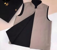 سديري شتوي دبل فيس أسود مع بيج غامق