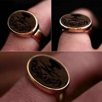 خاتم ملكي رجالي فضة بيضاوي إصدار جديد