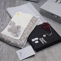 طقم قماش شتوي ديور + شال كشميري + سبحة بكلايت